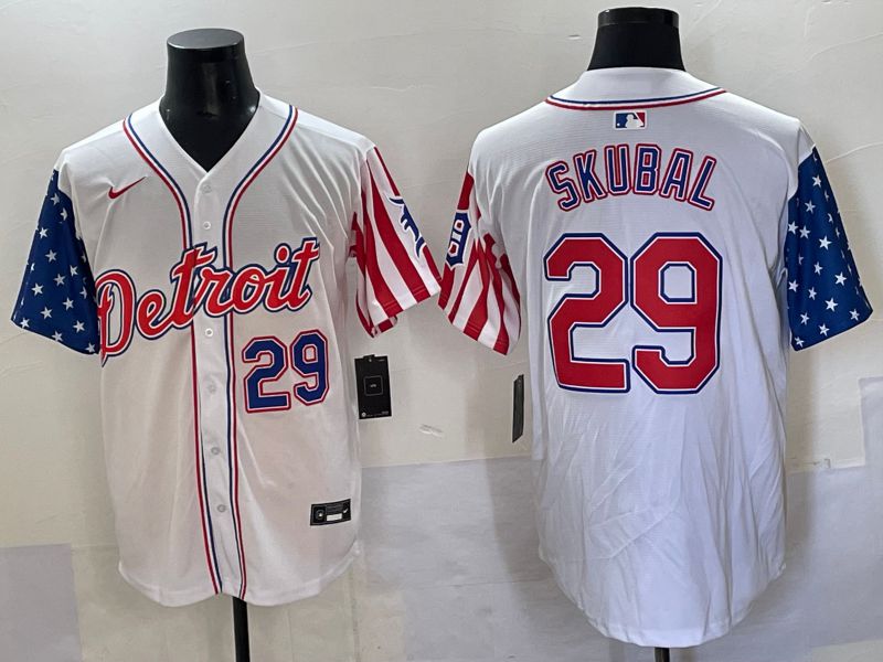 Men Detroit Tigers #29 Skubal White a generation of national flags Jointly Name 2025 Nike MLB Jersey style 8
